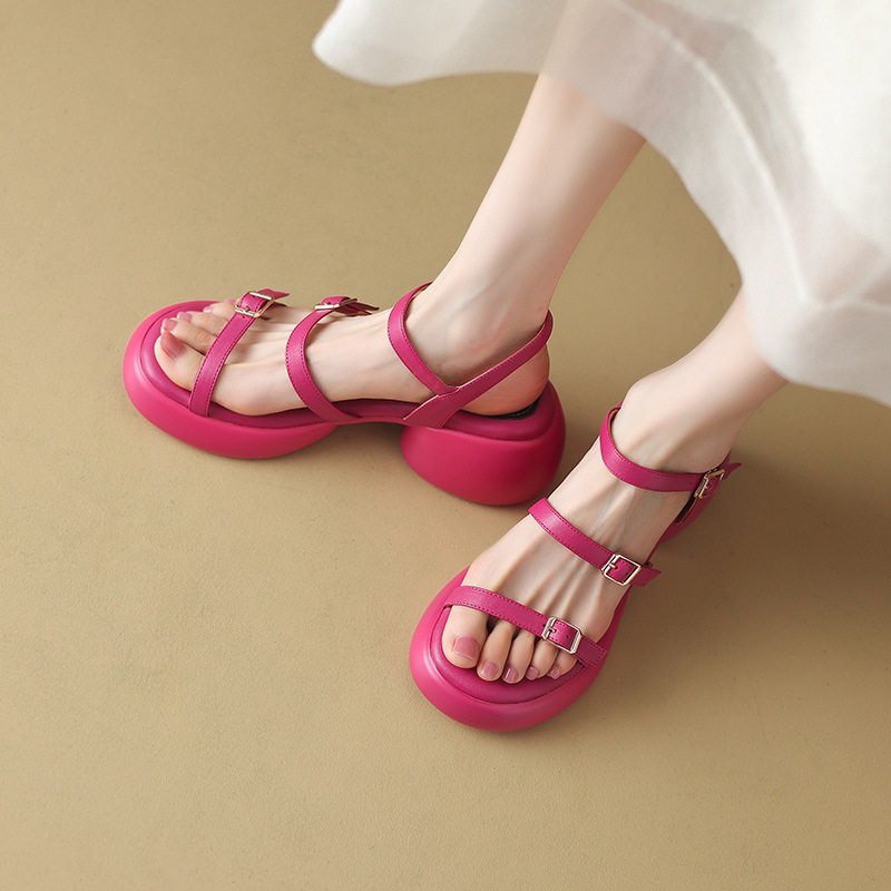 Rome style sandals summer high-heeled shoes for women