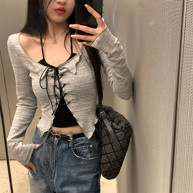 Sling cardigan knitted tops for women
