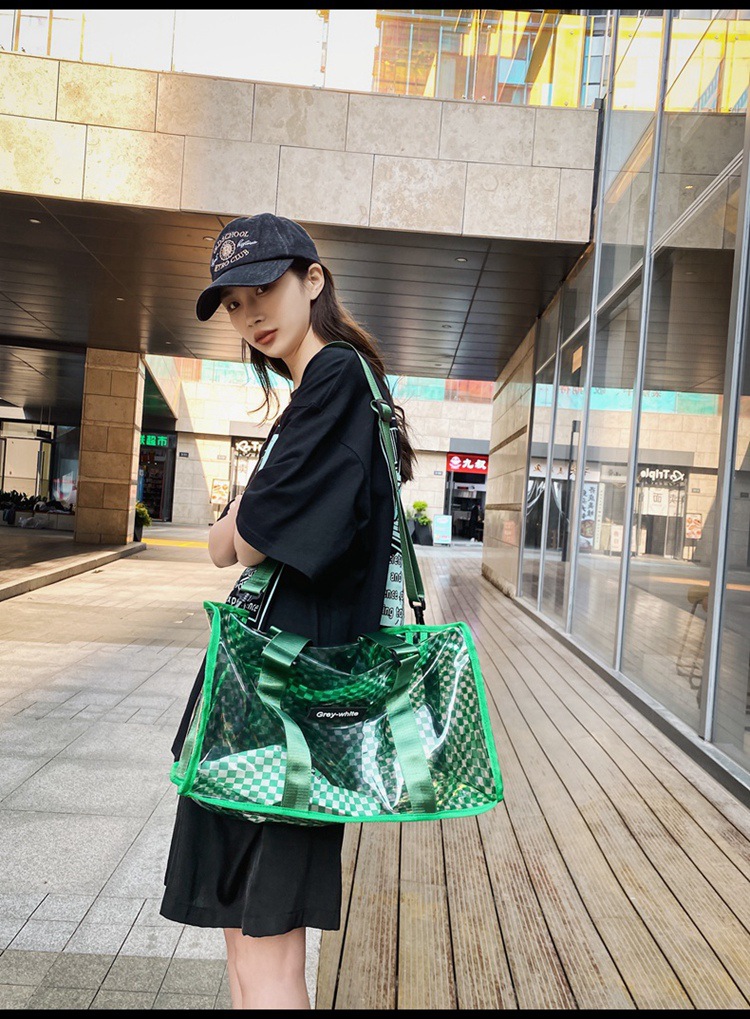 Transparent jelly travel bag fitness handbag for women