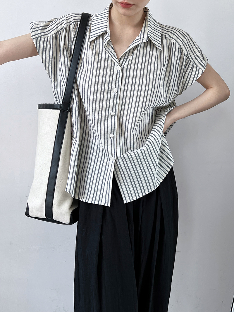 Summer Korean style refreshing slim shirt for women