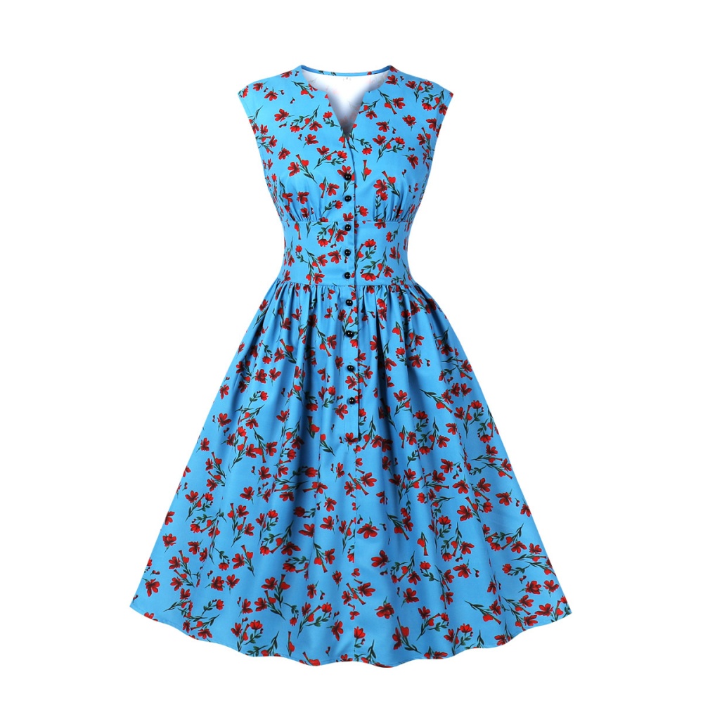 Halloween big skirt retro pinched waist dress for women