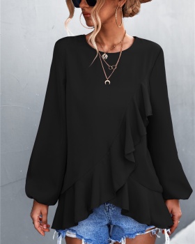 Vacation chiffon shirt perspective tops for women