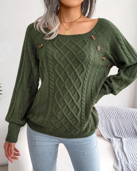 Long sleeve knitted Casual sweater for women