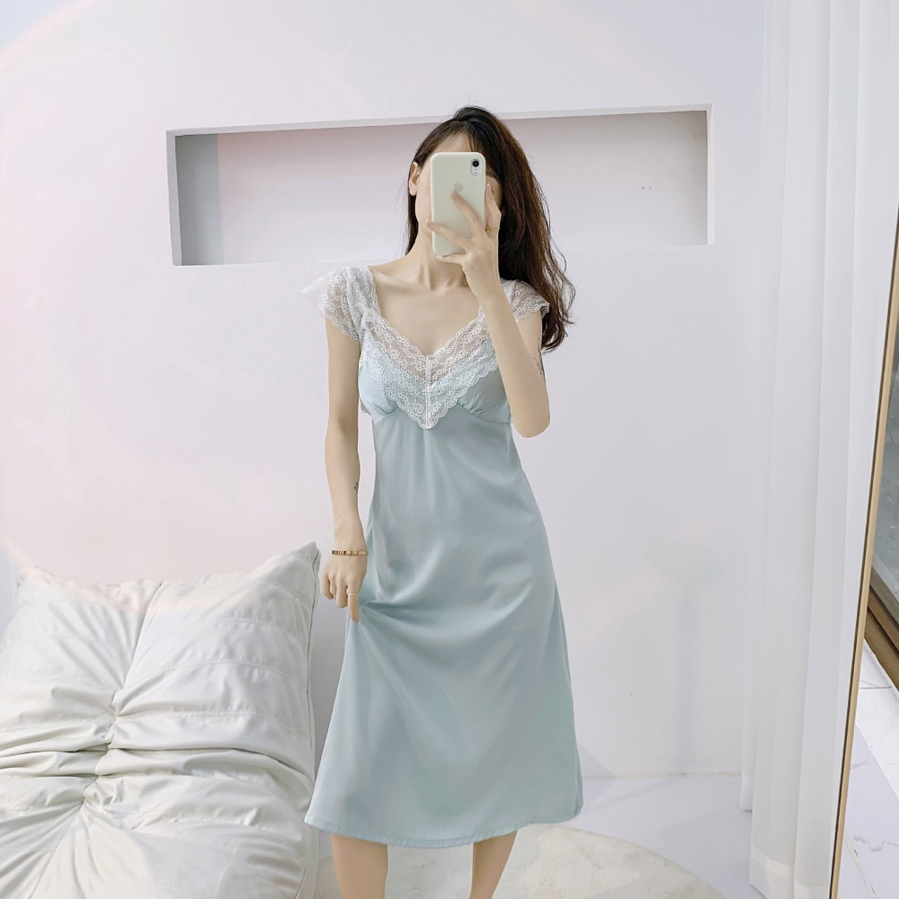 Sling sexy night dress printing pajamas for women