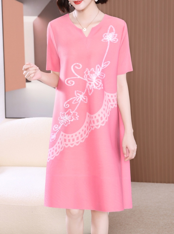 Large yard short sleeve formal dress summer dress for women