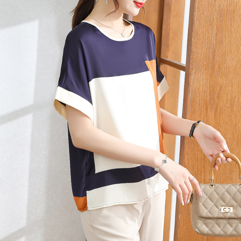 Short sleeve tops middle-aged T-shirt a set for women