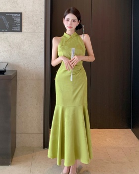 Summer sleeveless dress Chinese style long dress