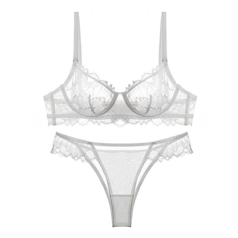 Lace Bra embroidered underwear a set for women