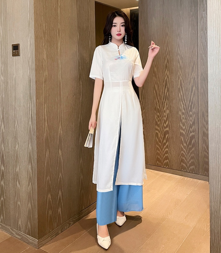 Overalls massage Chinese style long pants for women