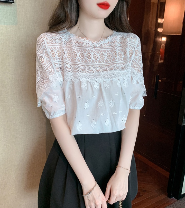 Short sleeve Korean style tops summer doll shirt