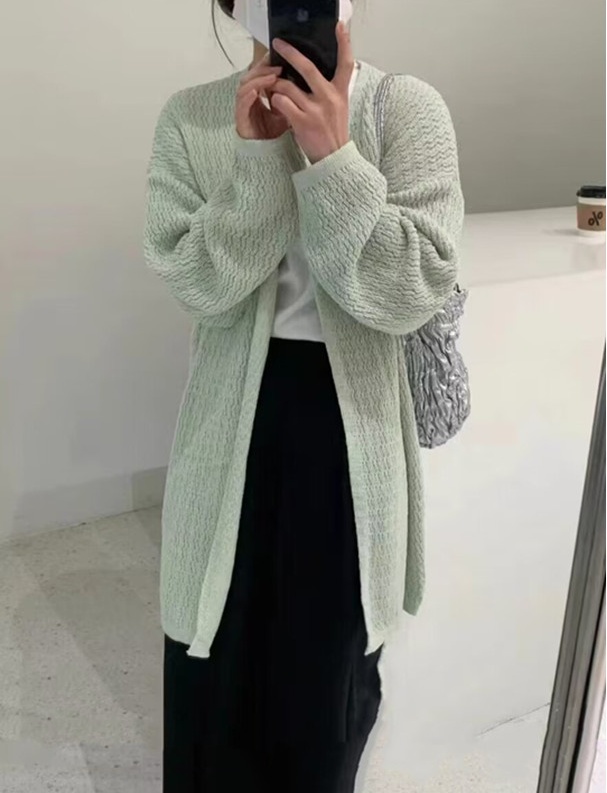 Lazy tender coat spring knitted cardigan for women