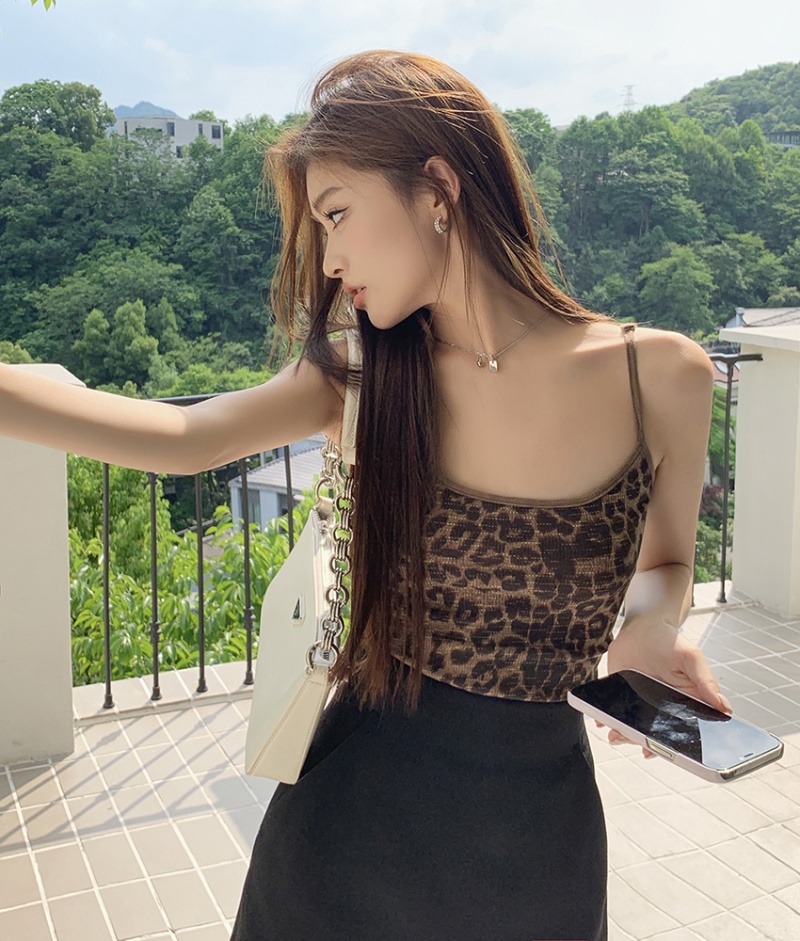Summer spicegirl tops leopard tight small sling for women