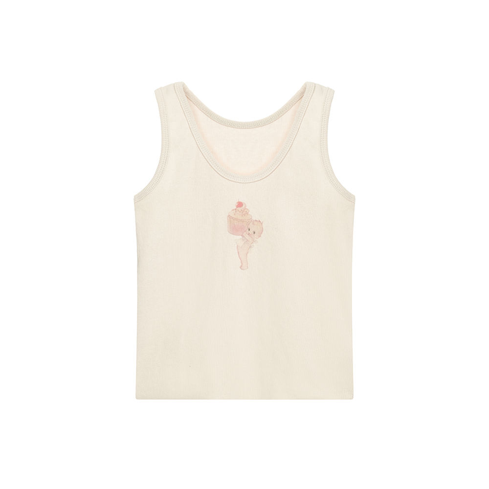 Summer small angel tops short sleeve vest for women