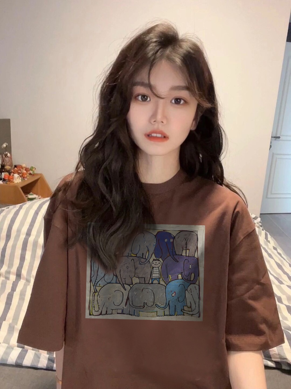 Loose T-shirt Korean style tops for women
