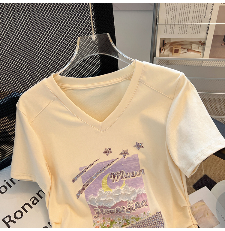 Unique tops summer T-shirt for women