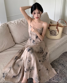 Summer Chinese style sling refinement dress