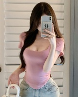 Summer spicegirl short sleeve T-shirt slim short pink tops