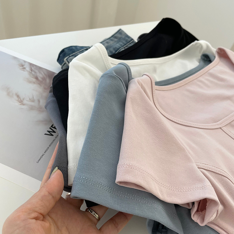 Short sleeve audel cotton quality T-shirt for women