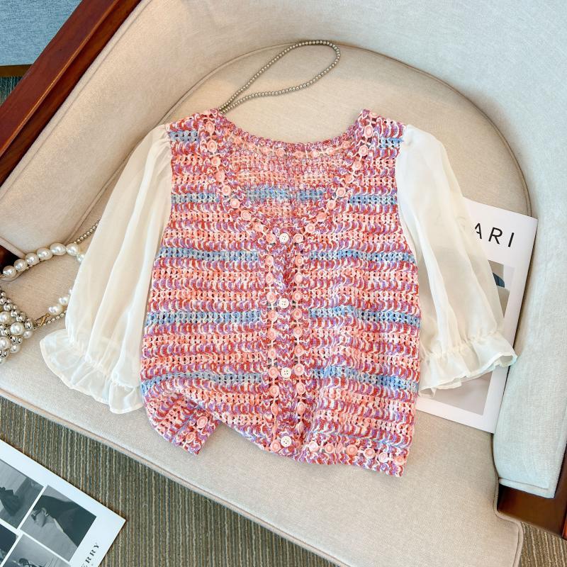 Hollow summer cardigan Western style sweater for women