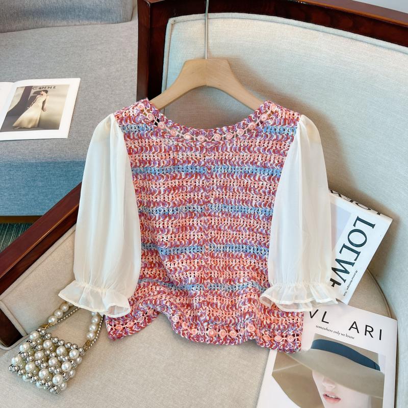 Hollow summer cardigan Western style sweater for women