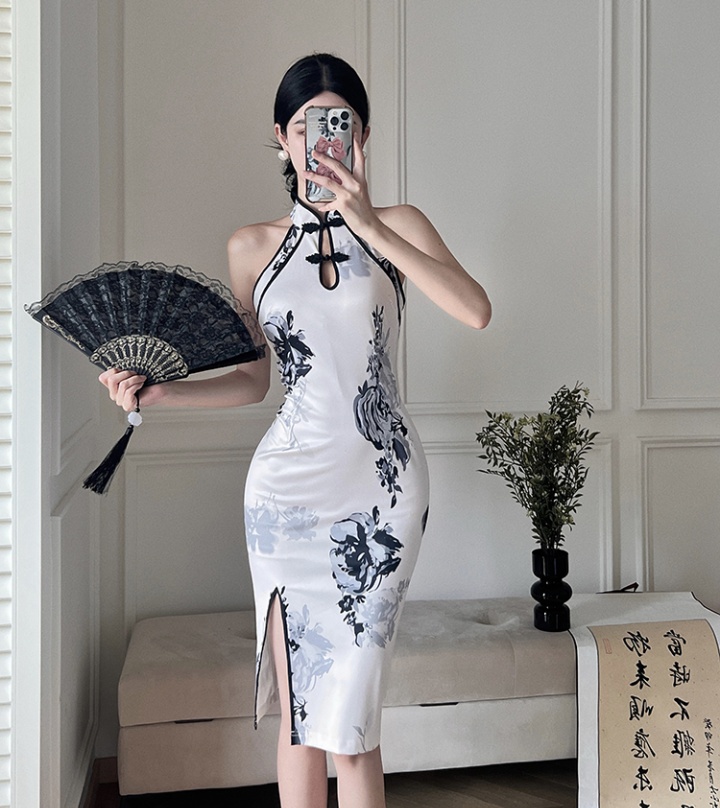 Maiden retro dress slim package hip cheongsam for women