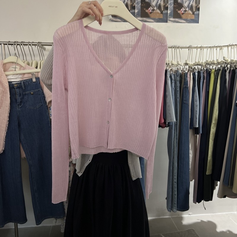 Thin Korean style tops Casual cardigan for women