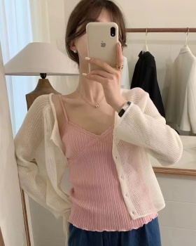 Knitted summer smock temperament small cardigan for women