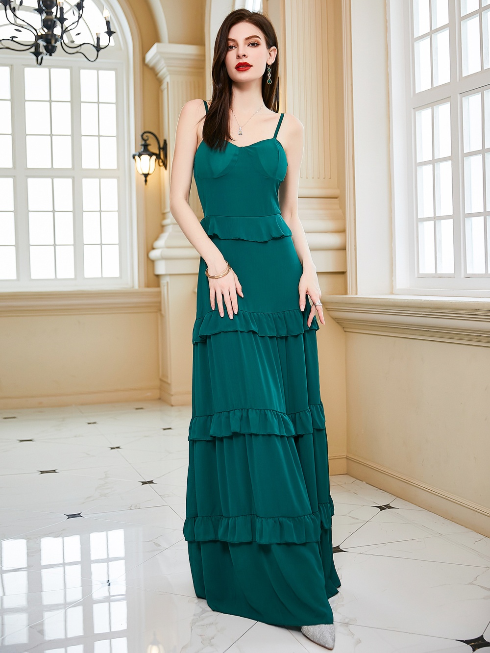Sexy formal dress European style long dress for women