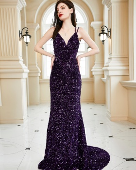 Sleeveless formal dress package hip long dress for women