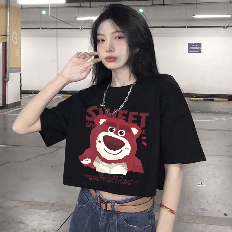 Loose Korean style tops short T-shirt for women