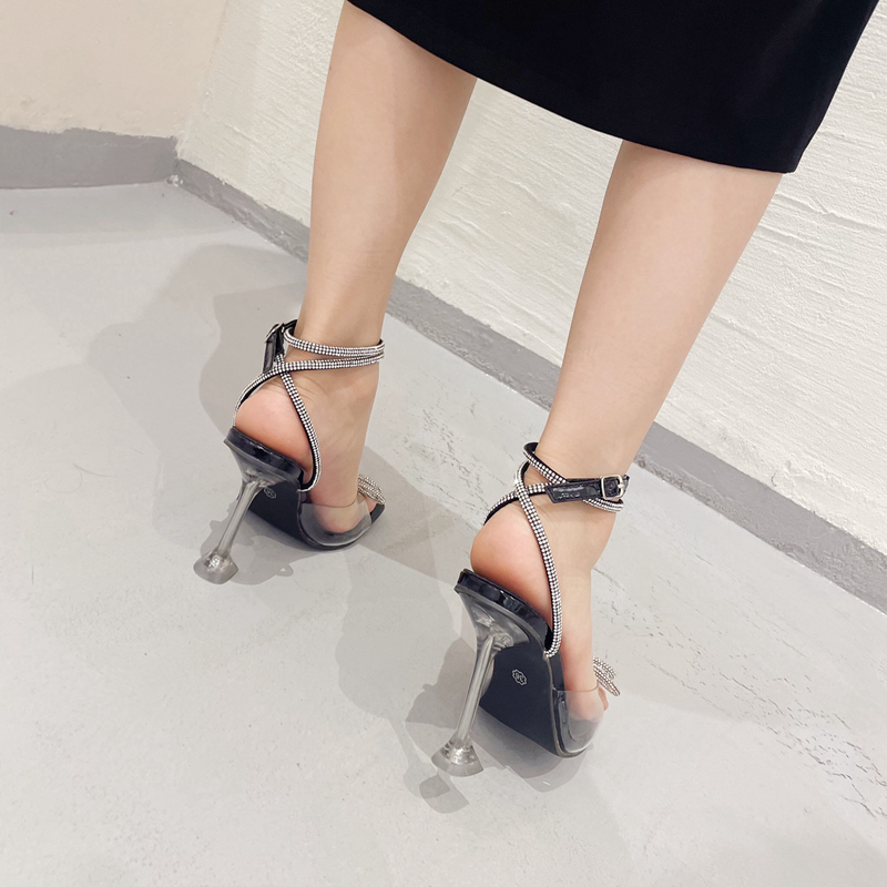 Crystal summer high-heeled shoes rhinestone sandals