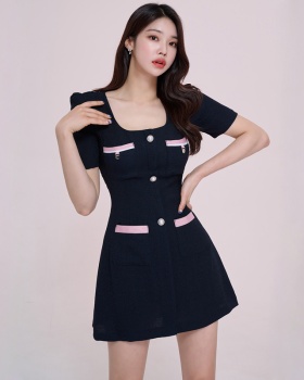 Korean style simple summer mixed colors dress for women