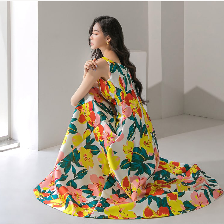 Sleeveless big skirt sling fashion Korean style dress