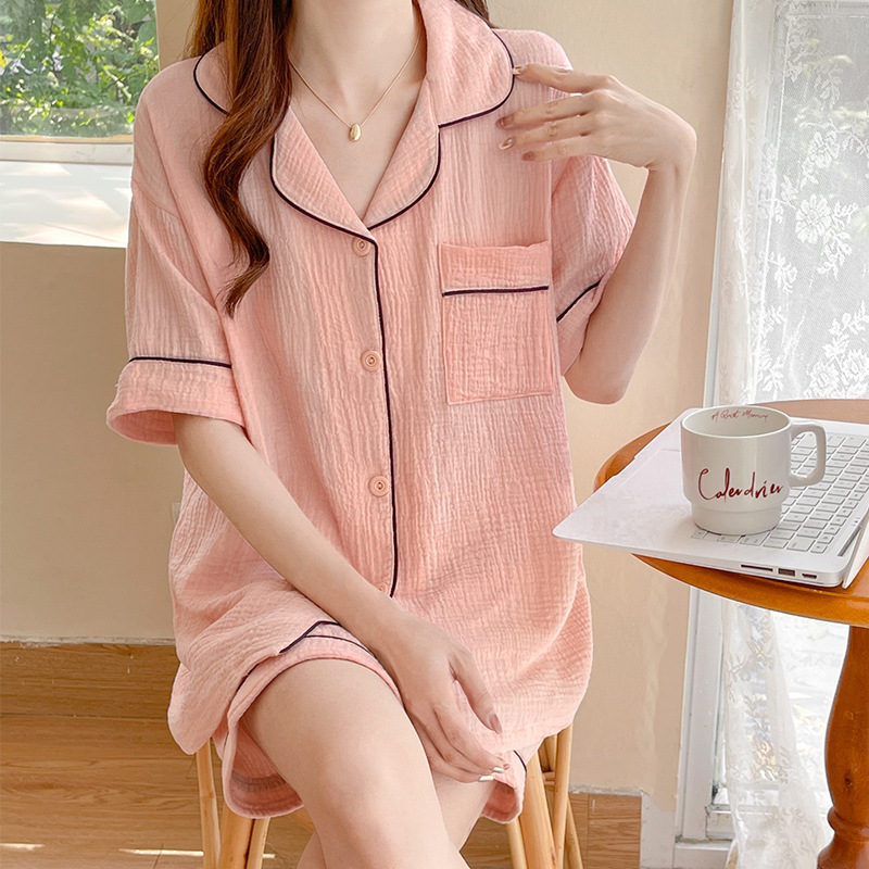 Sweet short sleeve pajamas a set for women