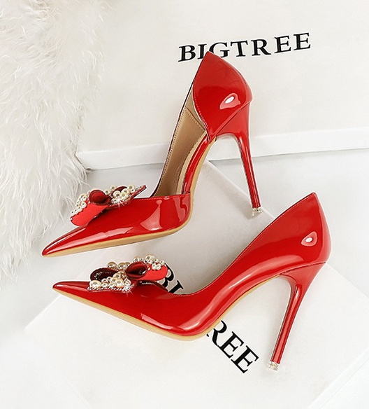 Patent leather high-heeled shoes shoes for women