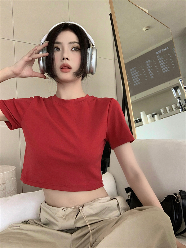 Loose T-shirt short sleeve bottoming shirt for women