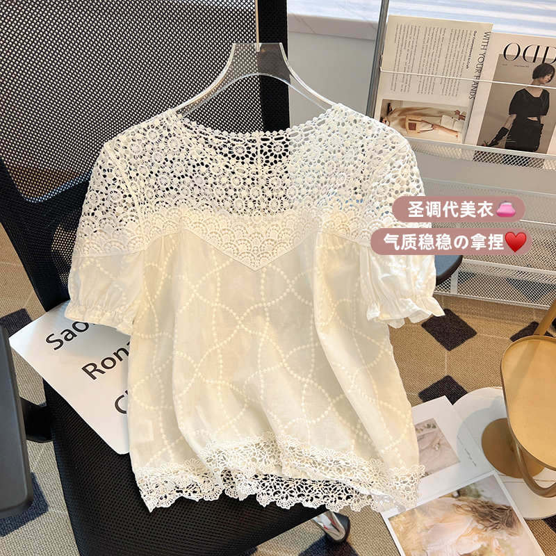 Korean style all-match tops summer doll shirt for women