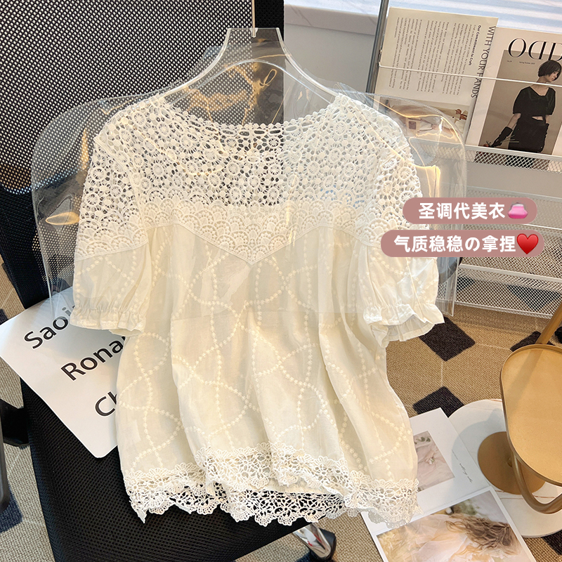 Korean style all-match tops summer doll shirt for women
