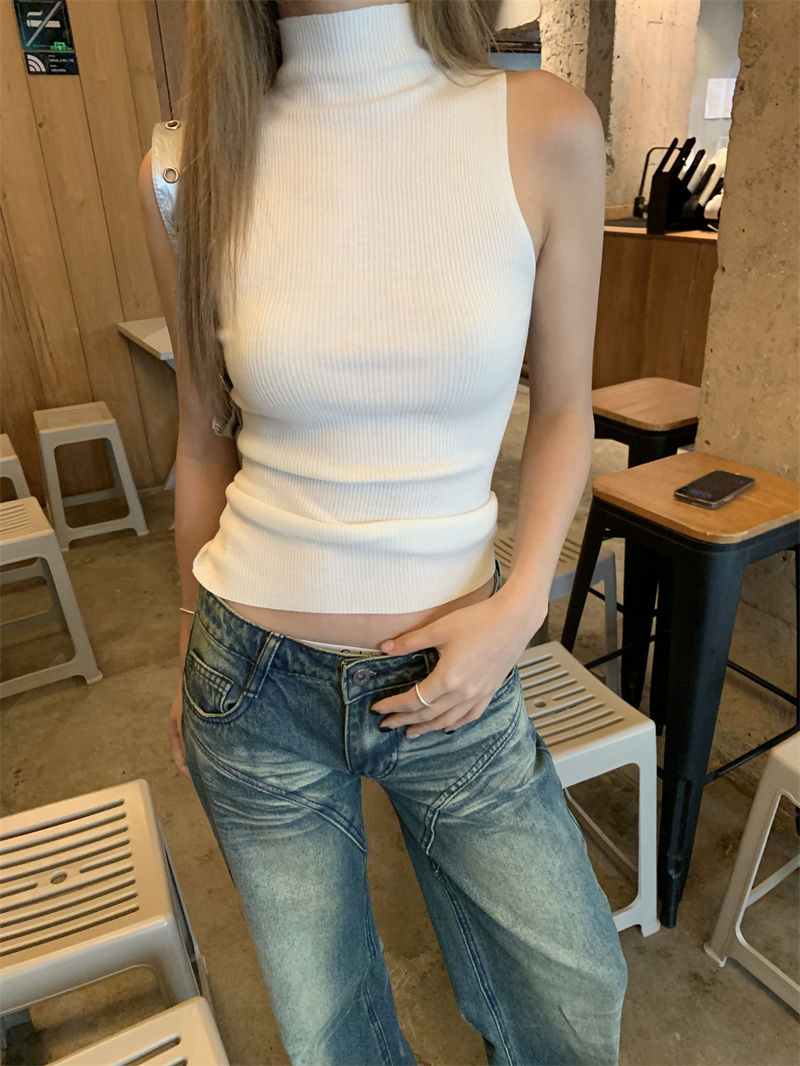 Korean style bottoming tops slim sweater for women
