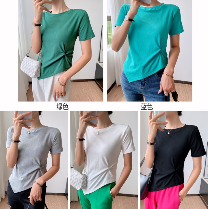 All-match short sleeve tops short summer T-shirt for women