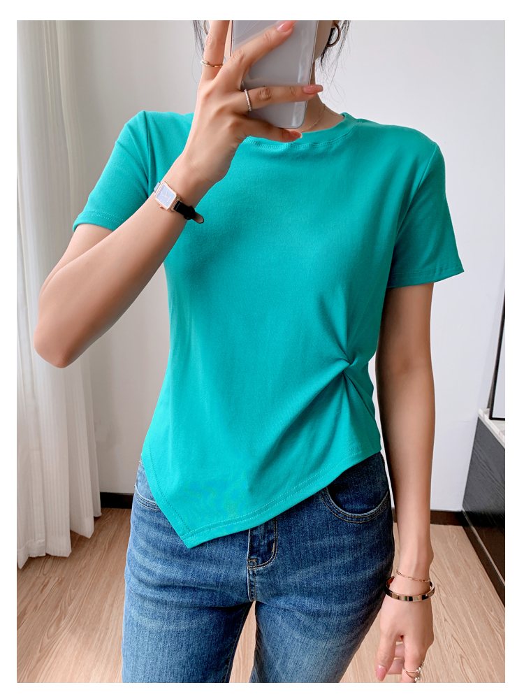 All-match short sleeve tops short summer T-shirt for women