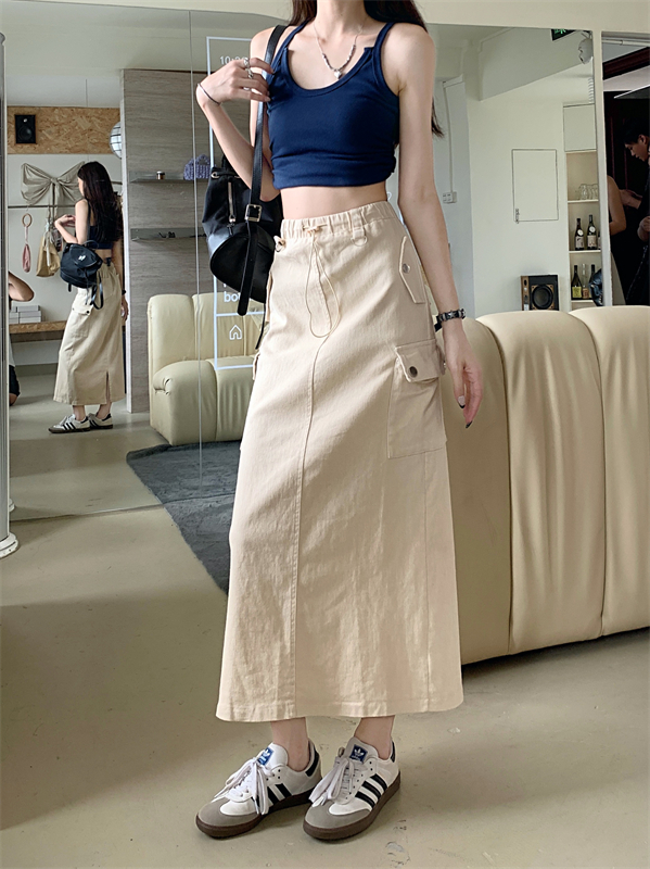 Long fashion work clothing retro skirt