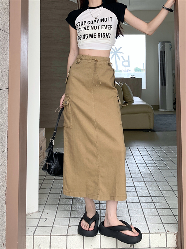 Long fashion work clothing retro skirt