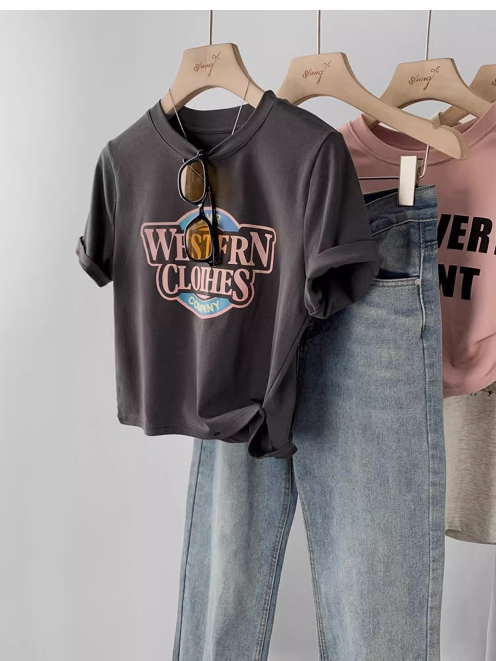 Niche large yard short sleeve T-shirt for women
