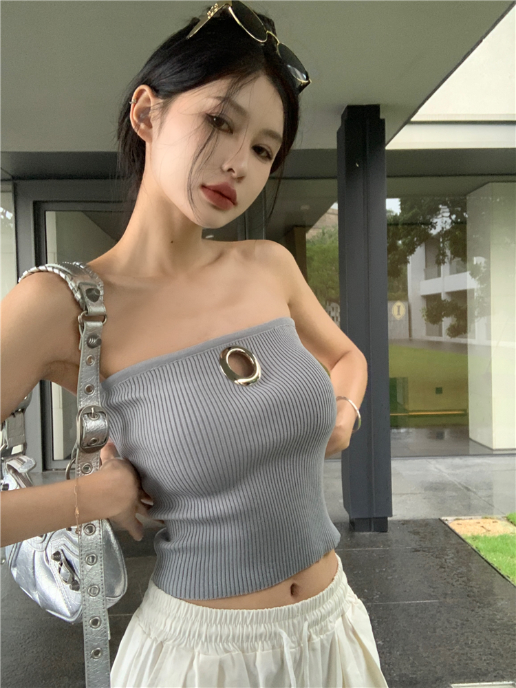 Spicegirl Korean style hollow wrapped chest vest for women