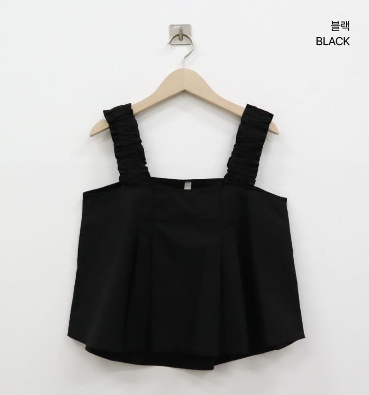 Casual square collar tops folds Korean style vest