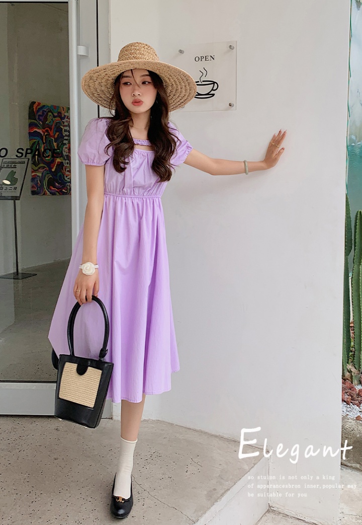 Summer Japanese style high waist square collar refreshing dress