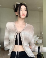 Air conditioning wood ear shirts knitted short cardigan