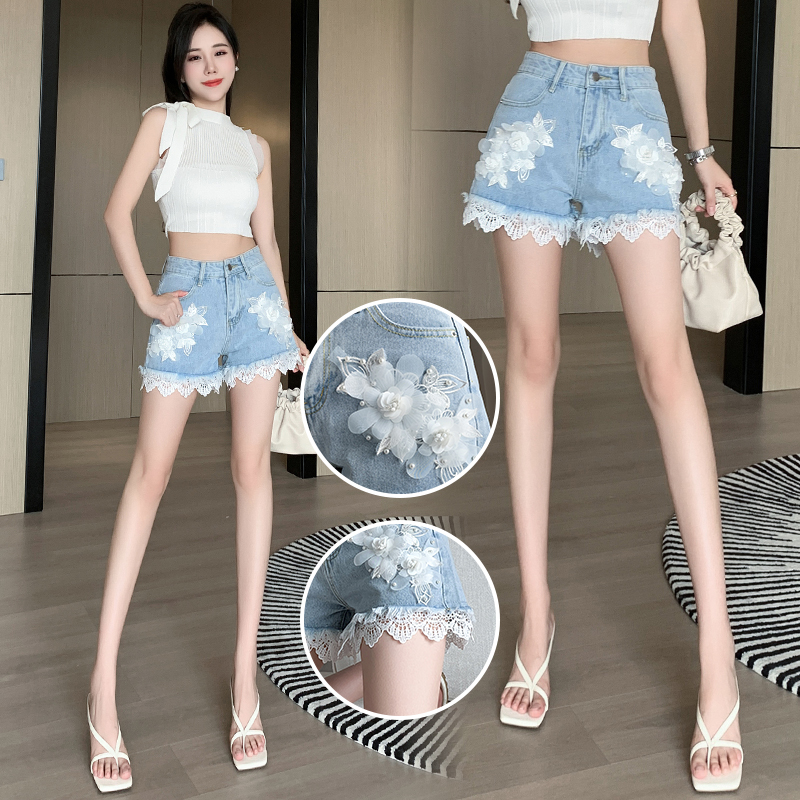 Slim cozy shorts sexy high waist short jeans for women