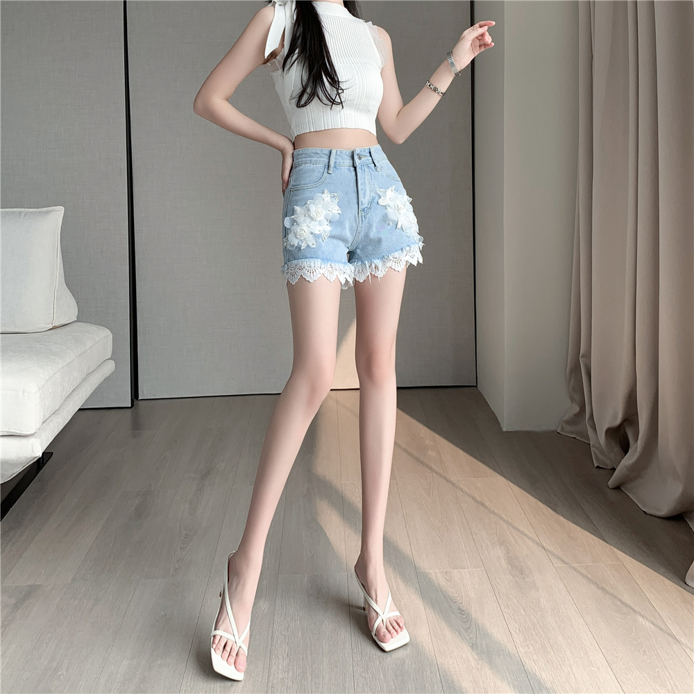 Slim cozy shorts sexy high waist short jeans for women